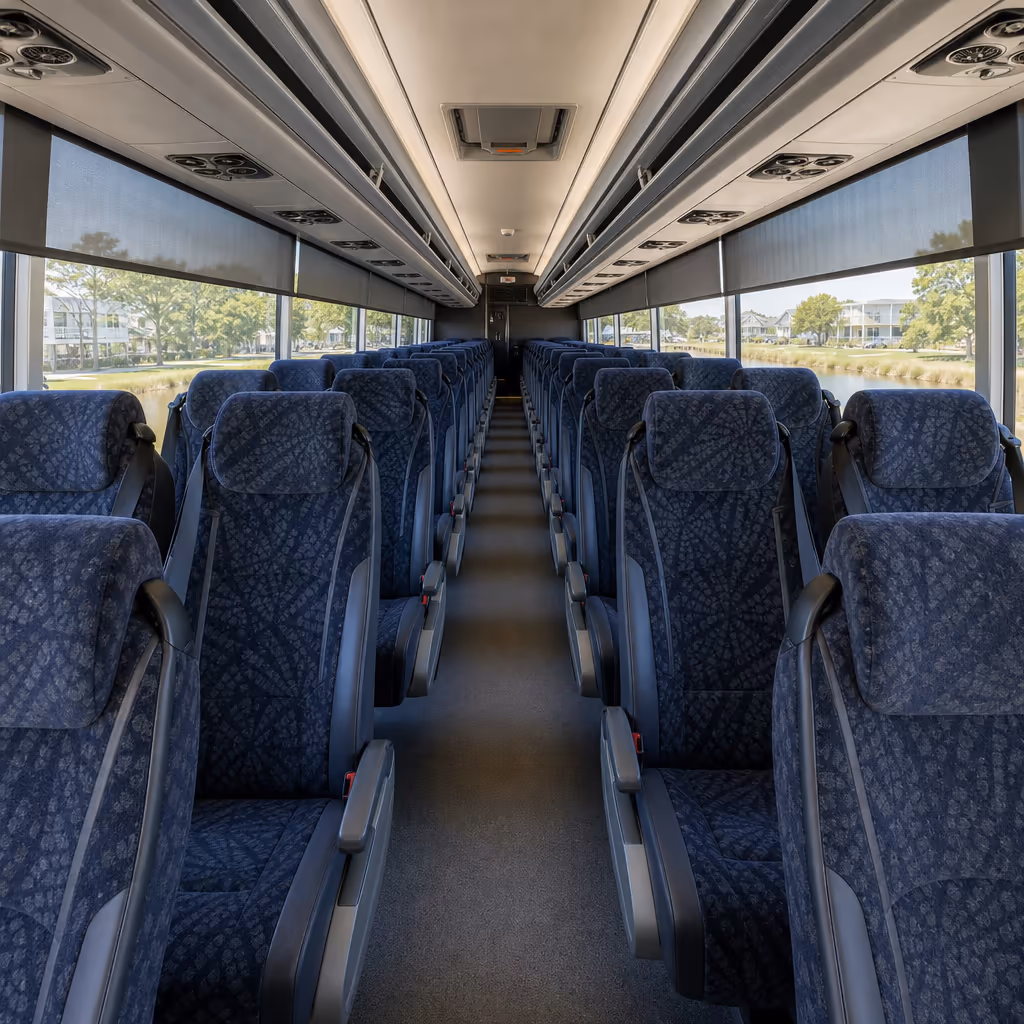 party bus rental interior