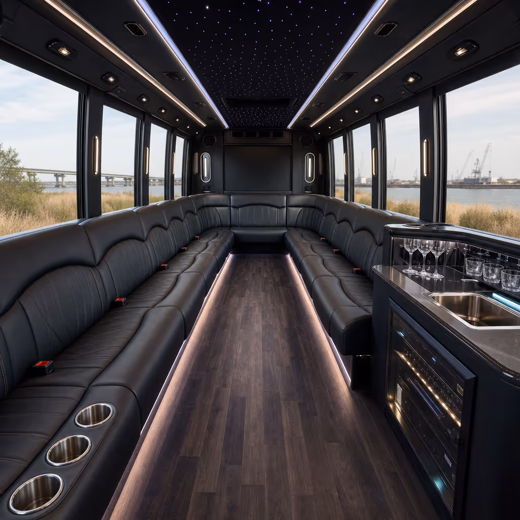 Chesapeake concert party bus rental photo 1