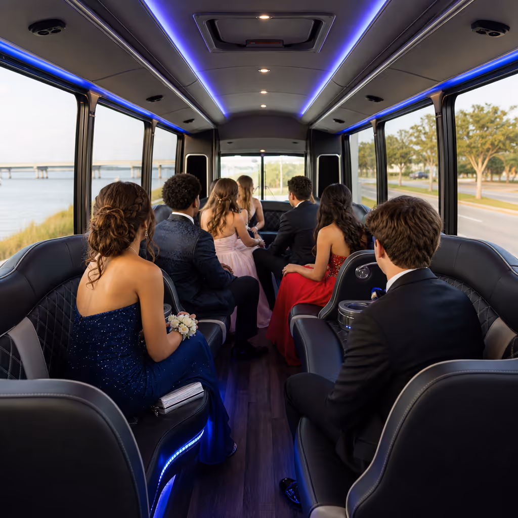 Chesapeake prom party bus rental photo 7
