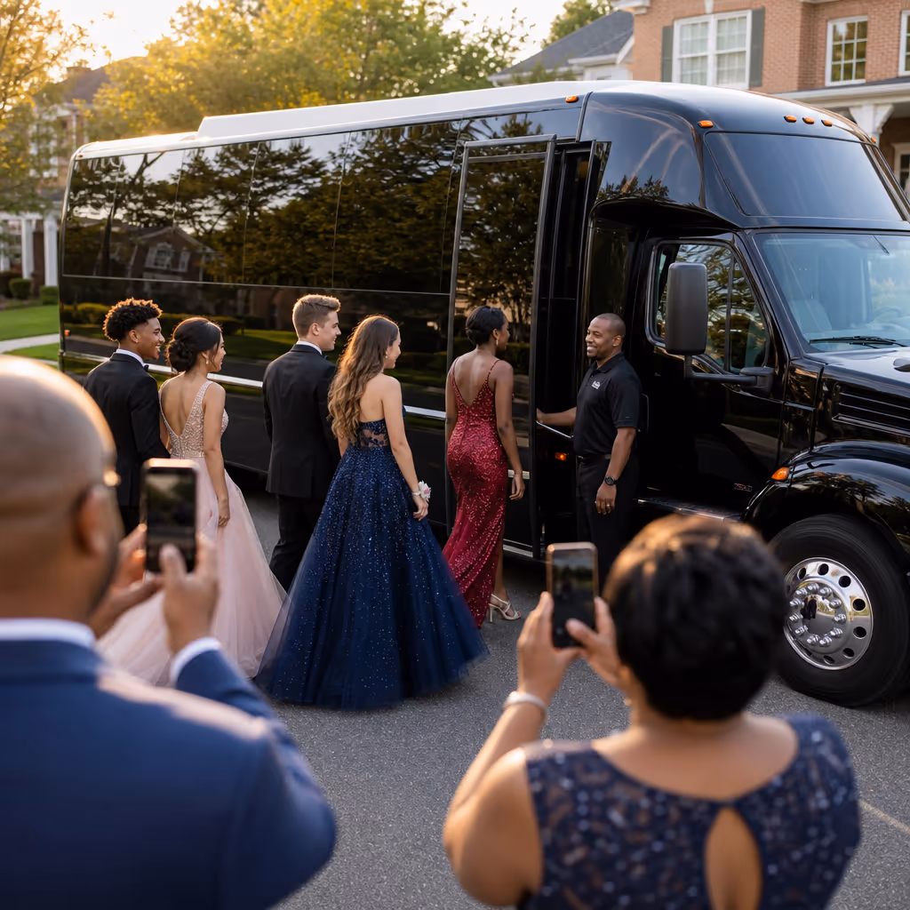 Chesapeake prom party bus rental photo 3