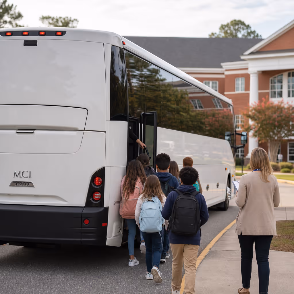 Chesapeake school event bus rental photo 2