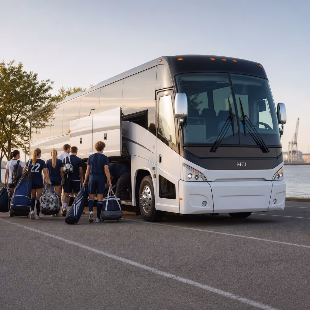 Chesapeake sporting event party bus rental photo 4