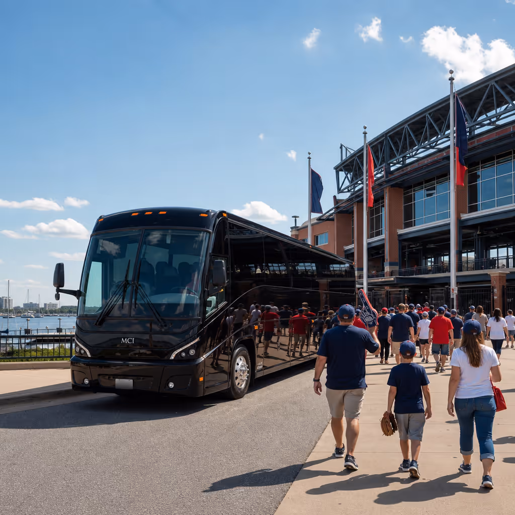 Chesapeake sporting event party bus rental photo 2