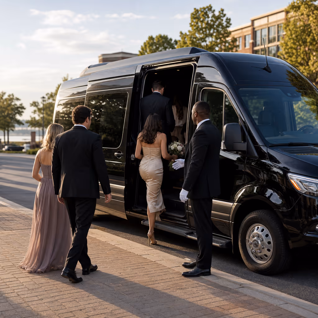Chesapeake wedding transportation photo 7
