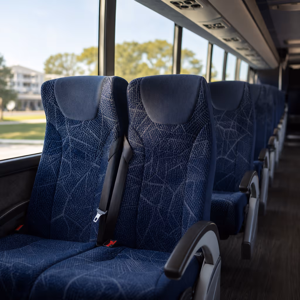 cloth seats party bus