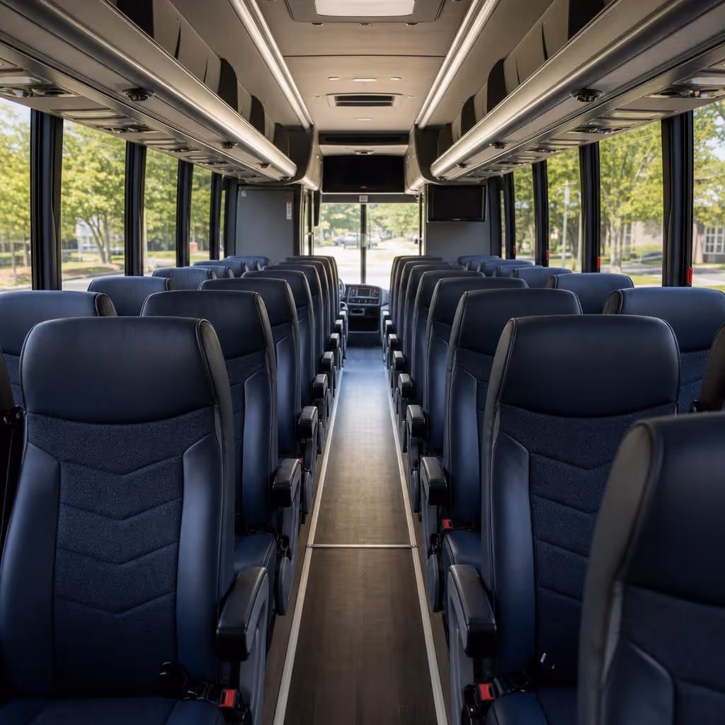 comfortable party bus seats
