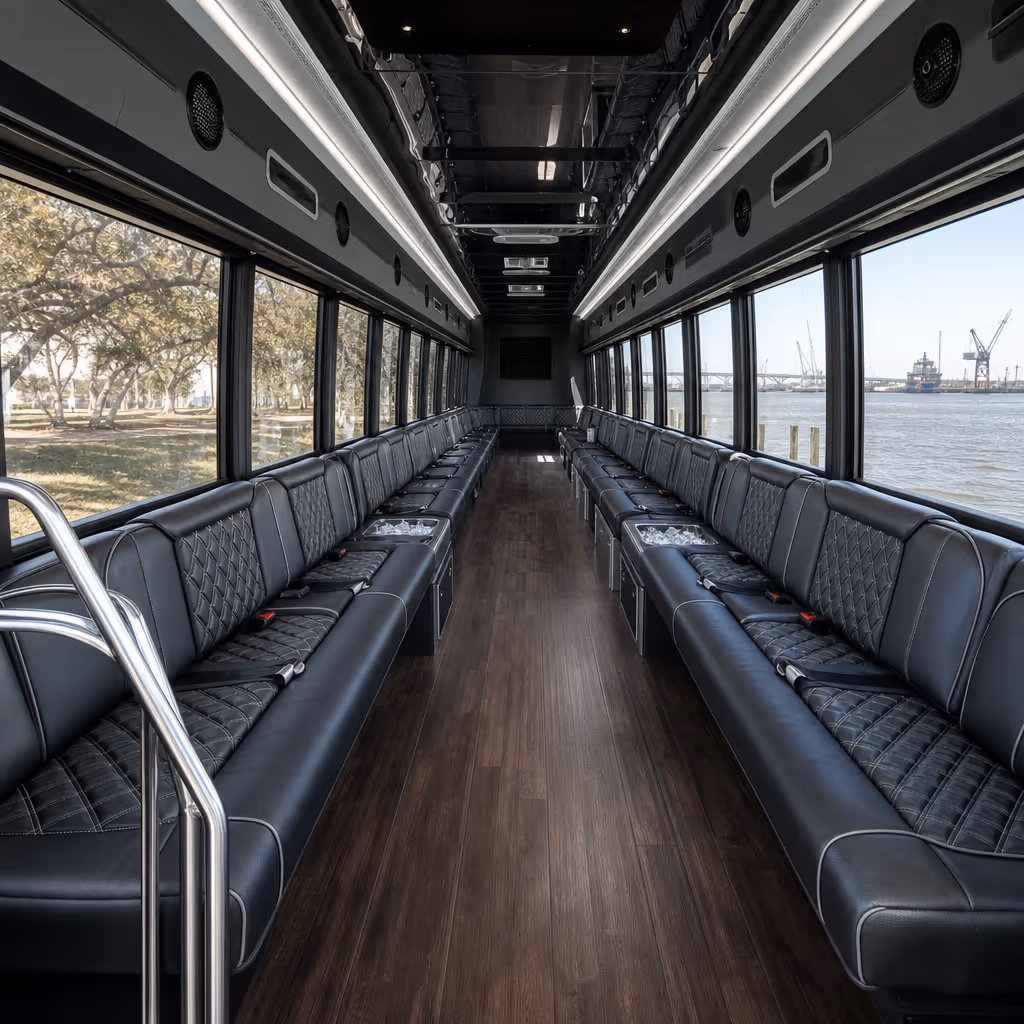 40 Passenger Party Bus Interior