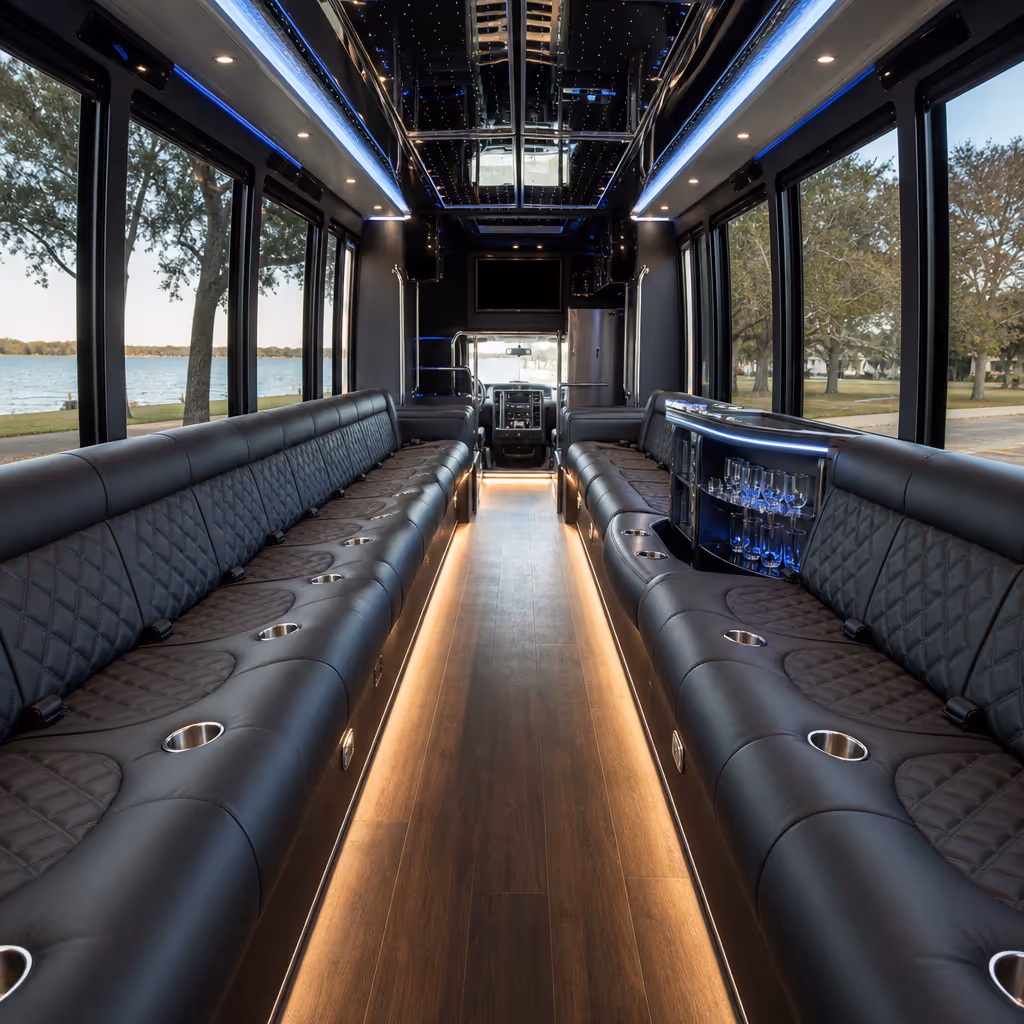 30 Passenger Party Bus Inside