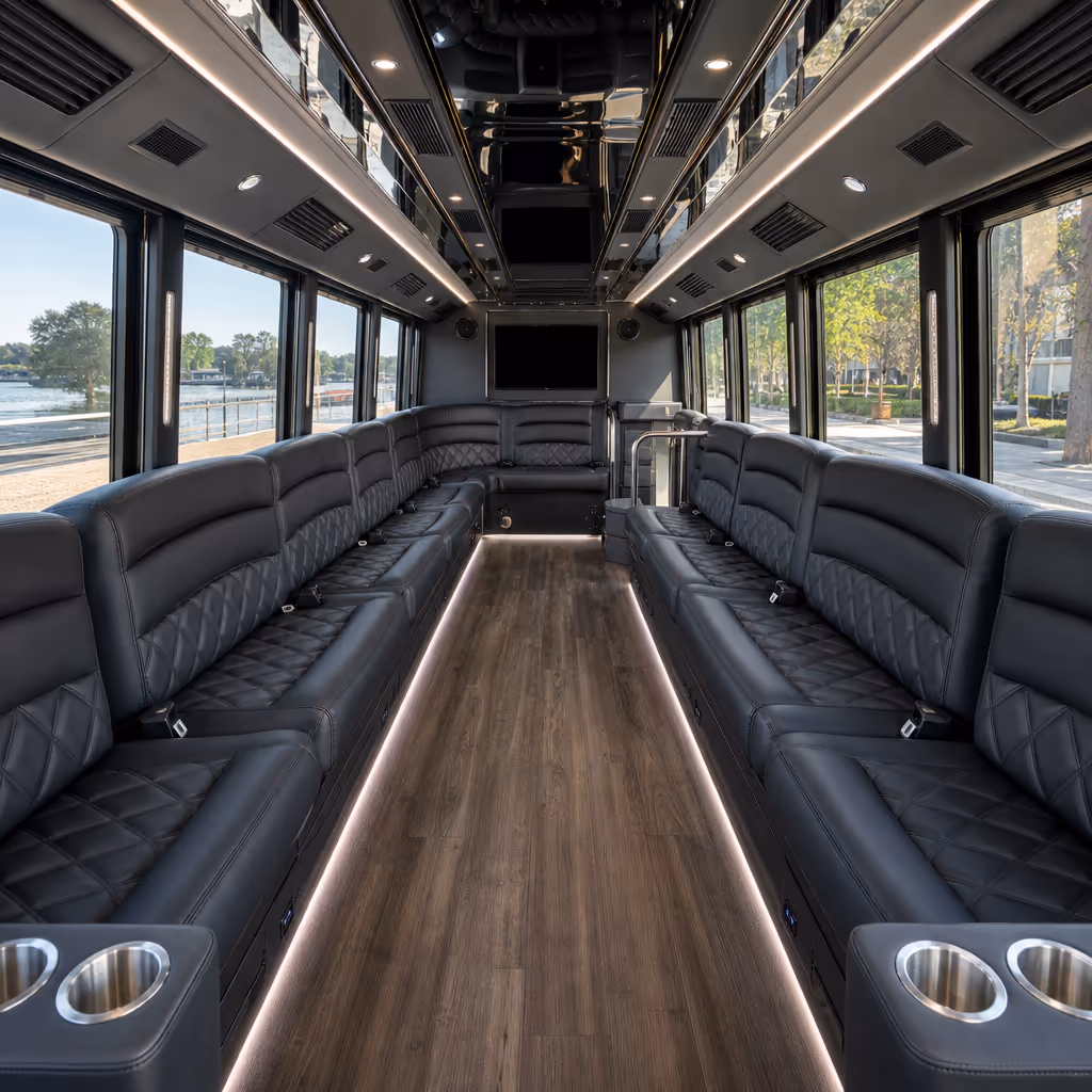 30 Passenger Party Bus Interior
